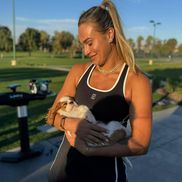 Aryna Sabalenka, alături de Ash, câinele ei/Foto: Instagram (Aryna Sabalenka)
