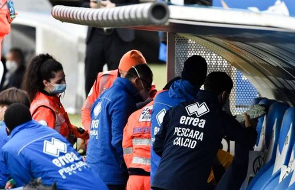 Momente înspăimântătoare în Italia! Un antrenor a leșinat pe bancă și a fost transportat la spital
