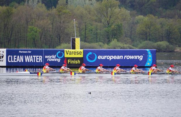 Încă un succes la canotaj! Barca feminină de 8 plus 1 și-a apărat titlul continental pentru al cincilea an la rând