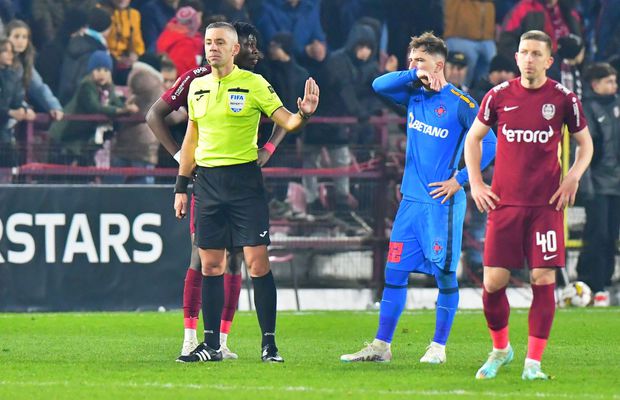 Ion Crăciunescu, enervat de arbitrajul din CFR Cluj - FCSB: „E penalty clar! L-a bătut soarele în cap?!”