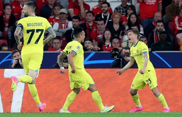 Inter, lecție de fotbal în turul „sfertului” cu Benfica » Tot mai aproape de o semifinală 100% italiană