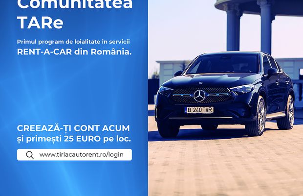 Țiriac Auto Rent dă startul unui program de loialitate cu 25€ cadou și reduceri la fiecare închiriere auto.