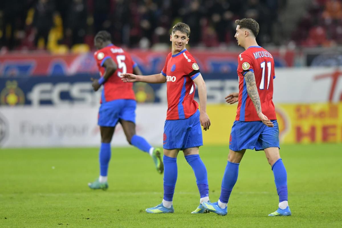 FCSB - Oțelul 4-0 » Roș-albaștrii s-au distrat cu gălățenii: 4 goluri într-o repriză