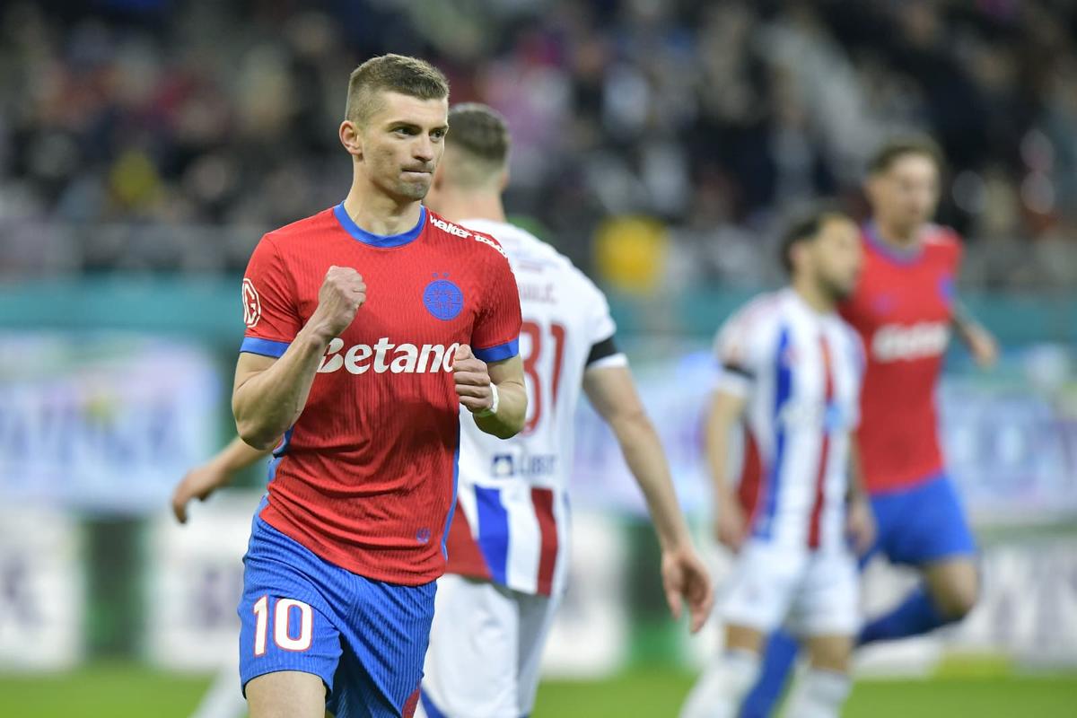 FCSB - Oțelul 4-0 » Roș-albaștrii s-au distrat cu gălățenii: 4 goluri într-o repriză