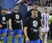 Jucătorii FCSB-ului au intrat pe teren cu tricouri în amintirea lui Mircea Lucescu, decedat în urmă cu 4 zile, pe 7 aprilie // foto: Cristi Preda (GSP)