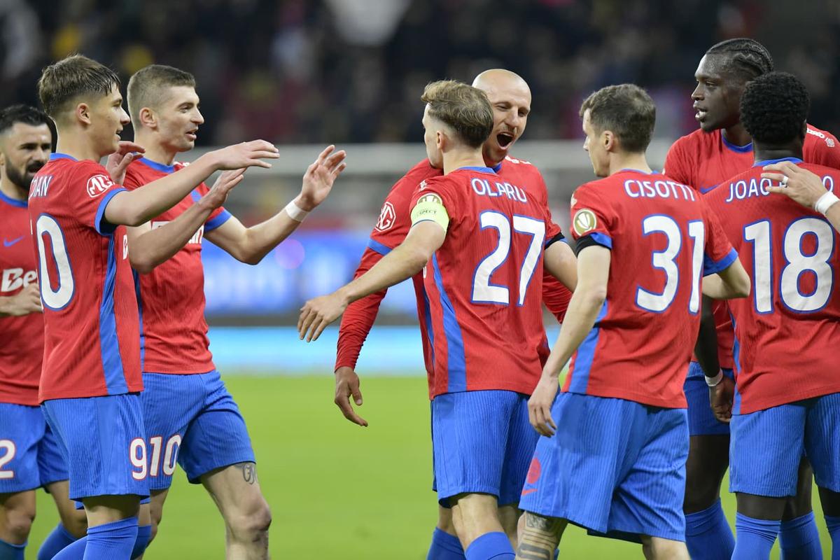 FCSB - Oțelul 4-0 » Roș-albaștrii s-au distrat cu gălățenii: 4 goluri într-o repriză