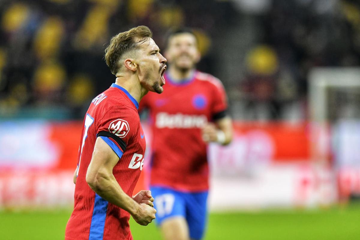 FCSB - Oțelul 4-0 » Roș-albaștrii s-au distrat cu gălățenii: 4 goluri într-o repriză