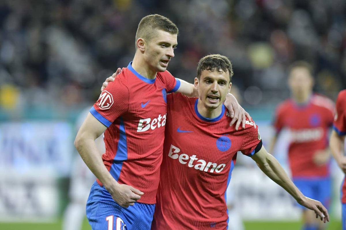 FCSB - Oțelul 4-0 » Roș-albaștrii s-au distrat cu gălățenii: 4 goluri într-o repriză