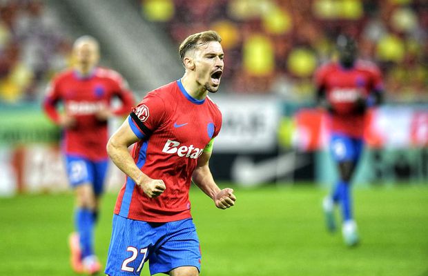 Darius Olaru, 3 contribuții decisive în FCSB - Oțelul: „Probabil cea mai bună repriză din acest sezon”