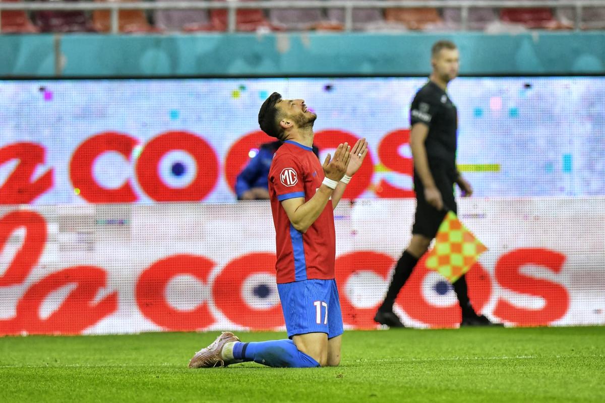 FCSB - Oțelul 4-0 » Roș-albaștrii s-au distrat cu gălățenii: 4 goluri într-o repriză