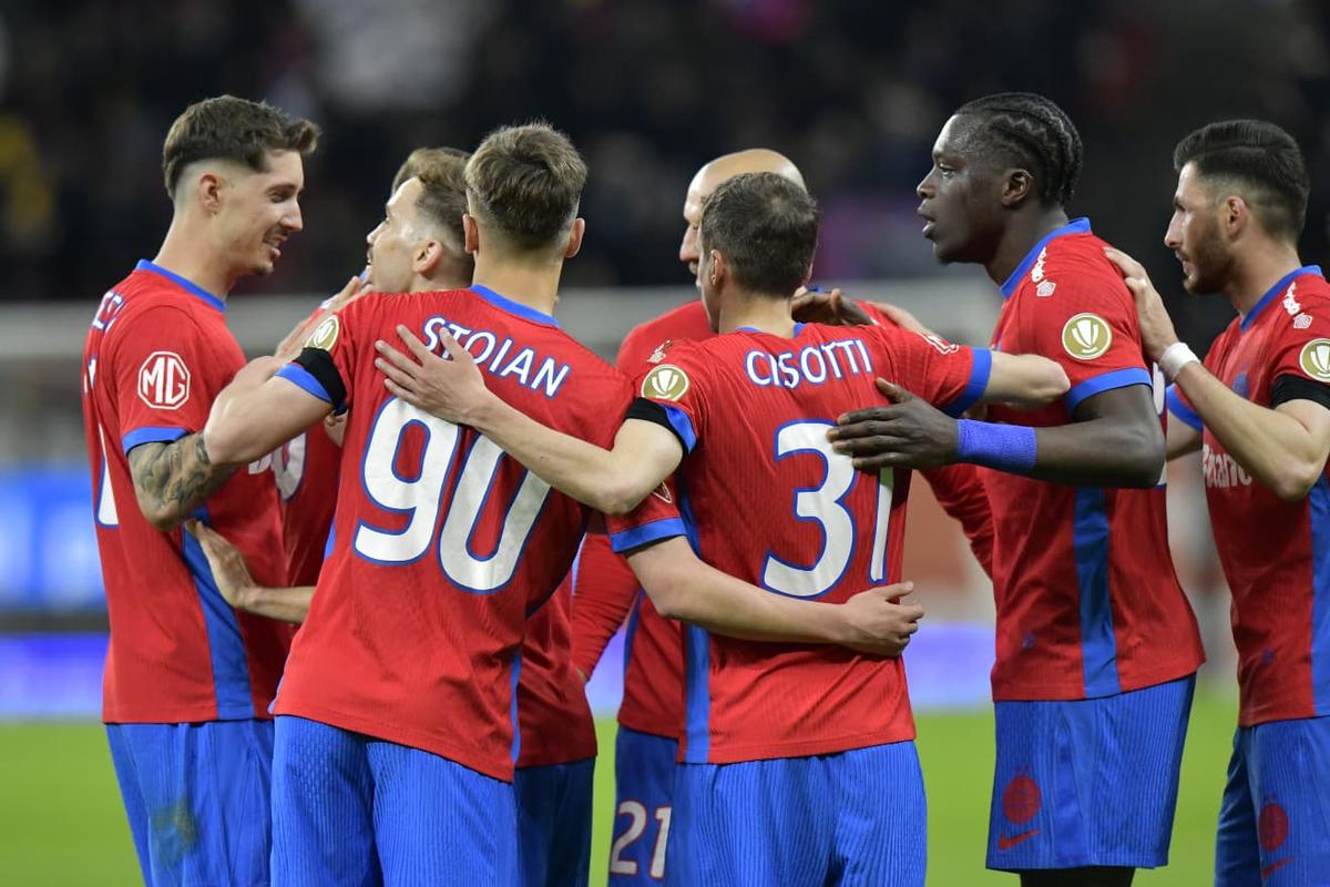 FCSB - Oțelul 4-0 » Roș-albaștrii s-au distrat cu gălățenii: 4 goluri într-o repriză