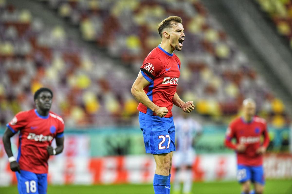 FCSB - Oțelul 4-0 » Roș-albaștrii s-au distrat cu gălățenii: 4 goluri într-o repriză