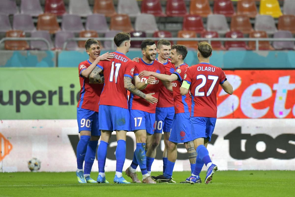 FCSB - Oțelul 4-0 » Roș-albaștrii s-au distrat cu gălățenii: 4 goluri într-o repriză