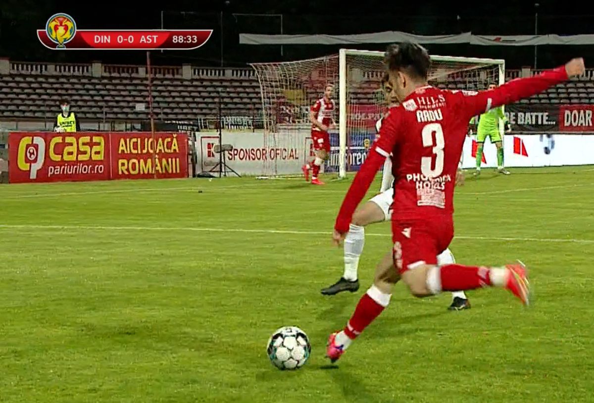 Andrei Radu, eurogol în Dinamo - Astra!