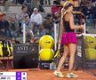 Simona Halep, sperietură în meciul cu Danielle Collins / FOTO: Capturi TV @Digi Sport 2