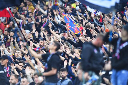 Suporterii FCSB s-au opus disputării meciului cu CFR Cluj în Giulești // foto: Raed Krishan - GSP