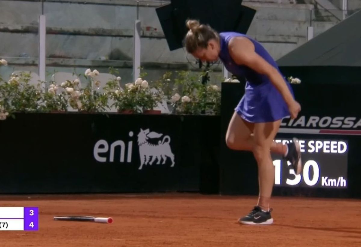 Simona Halep, sperietură în meciul cu Danielle Collins » Căzătura care a amuțit întreaga audiență