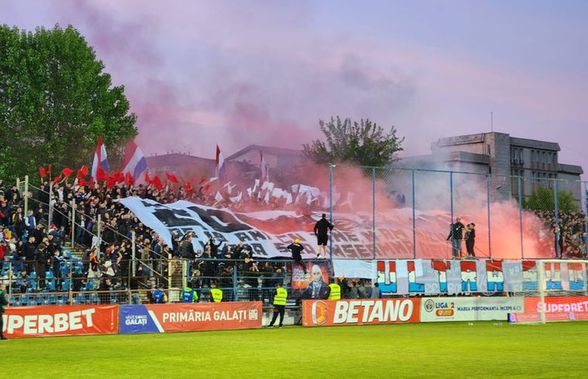 „Revelionul” de la Galați a ținut doar 5 minute » Sărbătoarea din startul meciului a fost stricată de Dinamo