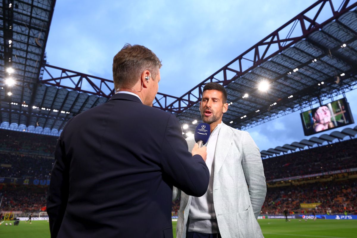 Festival pe San Siro » Vedetele n-au vrut să rateze semifinala Milan - Inter: Djokovic și Zlatan, în prim plan