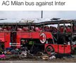 „Autobuzul lui AC Milan contra lui Inter”