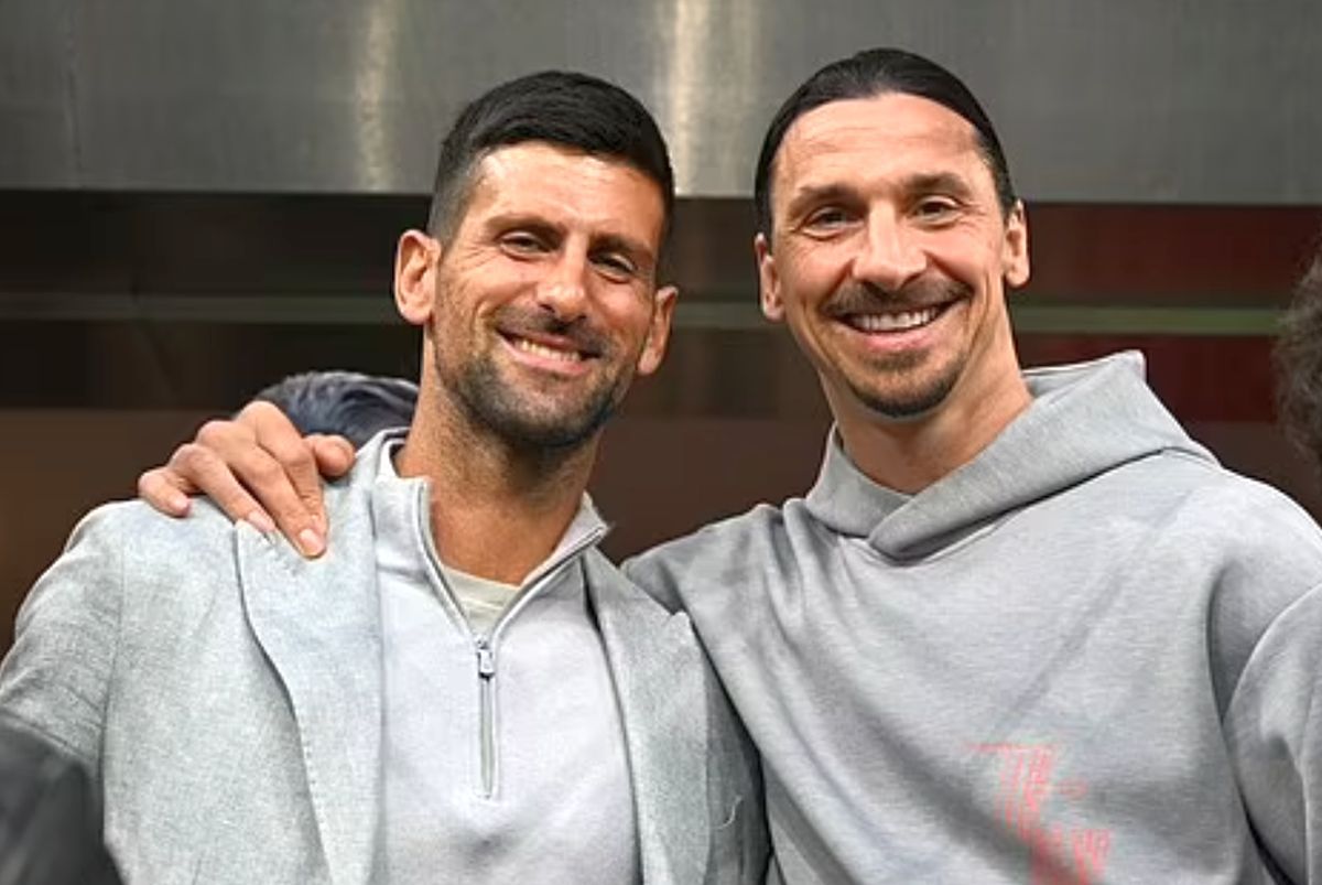 Festival pe San Siro » Vedetele n-au vrut să rateze semifinala Milan - Inter: Djokovic și Zlatan, în prim plan