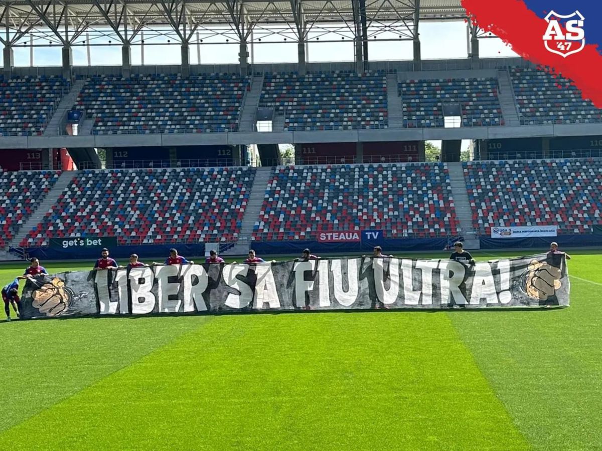 În ziua în care FCSB sărbătorește titlul, ultrașii lui CSA Steaua au protestat: „Vin pe rând să ceară pomană la palat”