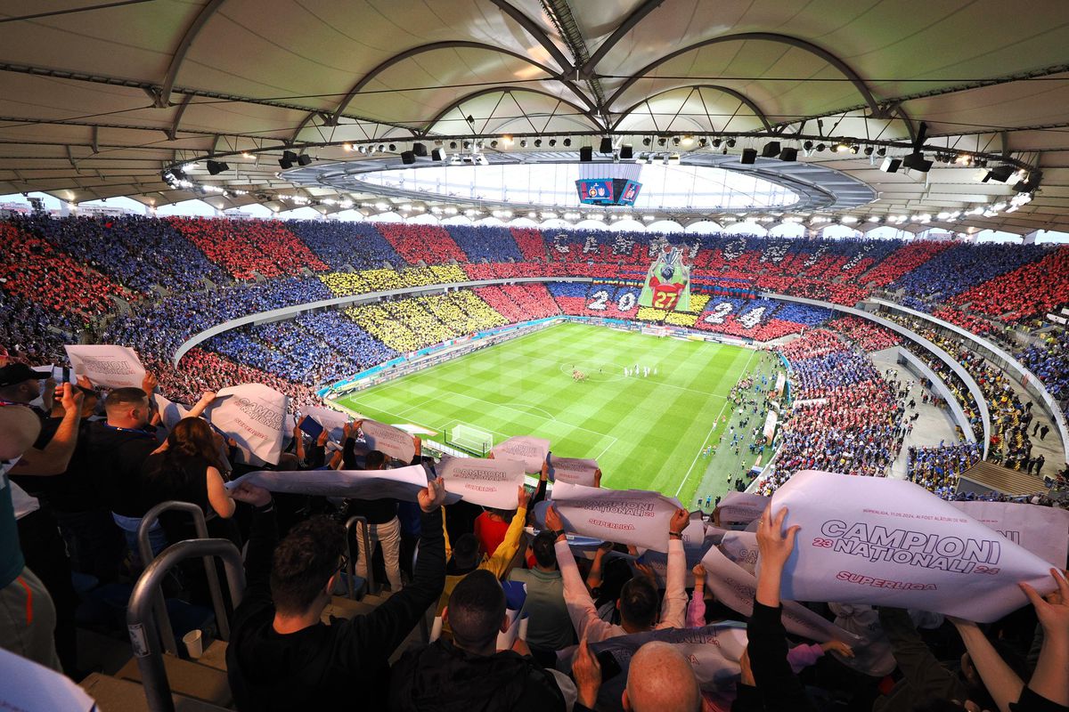 Scenografie spectaculoasă în FCSB - CFR Cluj