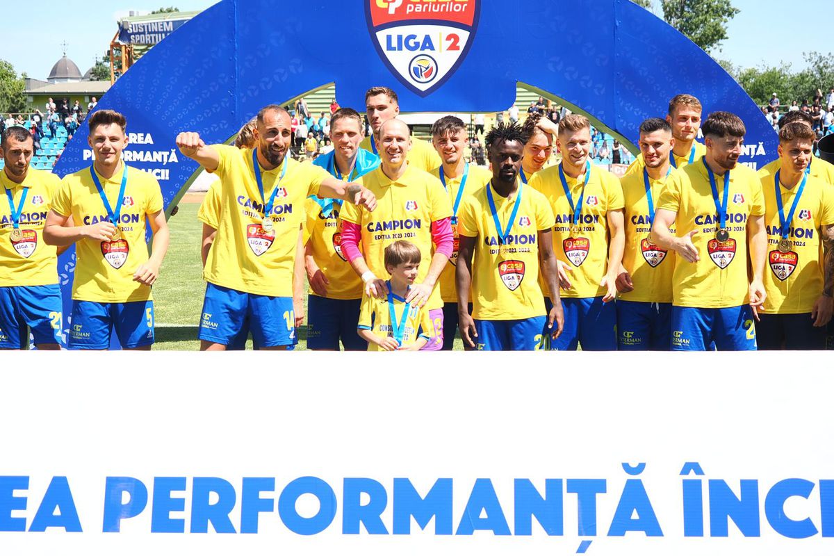 Unirea Slobozia a câștigat Liga 2. Imagini de la festivitatea de premiere