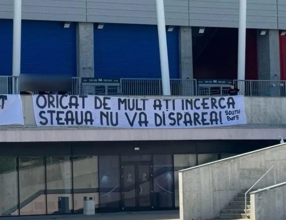 În ziua în care FCSB sărbătorește titlul, ultrașii lui CSA Steaua au protestat: „Vin pe rând să ceară pomană la palat”