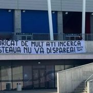 Suporterii CSA Steaua, protest împotriva lui Gigi Becali și PSD