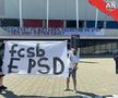 Suporterii de la CSA Steaua au protestat împotriva lui Gigi Becali și a Partidului Social Democrat, la ultimul meci al sezonului, 2-0 cu Concordia Chiajna.