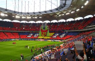 Scenografie pe întreg stadionul la FCSB - CFR Cluj! Imagini spectaculoase pe Arena Națională