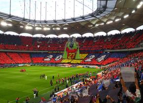 Scenografie pe întreg stadionul la FCSB - CFR Cluj! Imagini spectaculoase pe Arena Națională