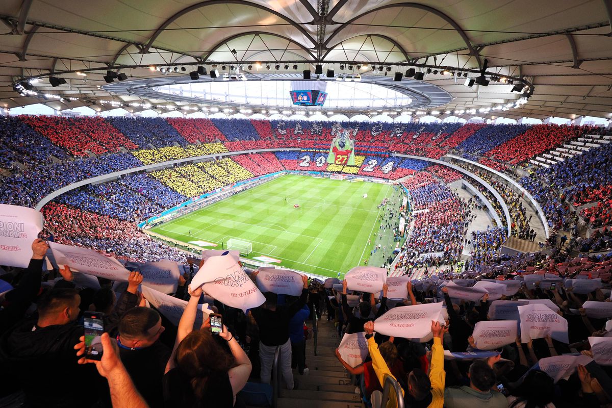 Scenografie spectaculoasă în FCSB - CFR Cluj