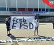 Suporterii CSA Steaua, protest împotriva lui Gigi Becali și PSD