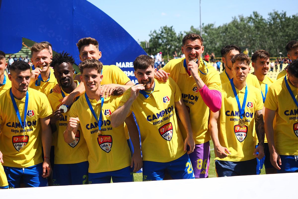 Unirea Slobozia a câștigat Liga 2. Imagini de la festivitatea de premiere