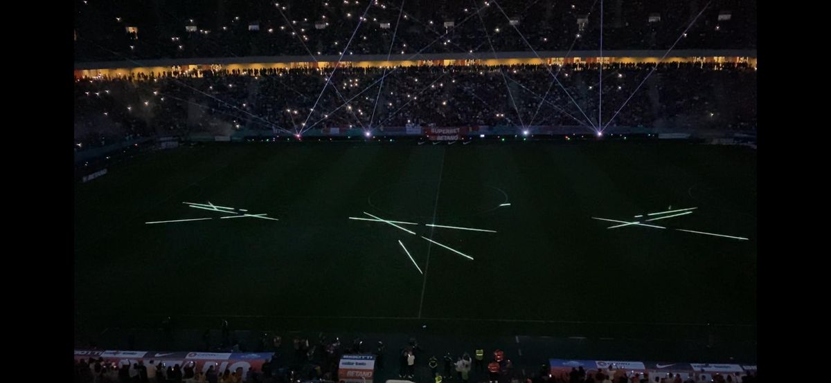 Show total pe Arena Națională! Ce s-a întâmplat la pauza meciului FCSB - CFR Cluj