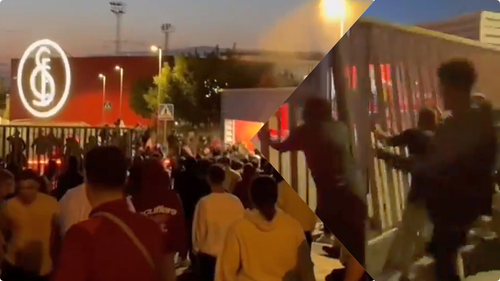 Suporterii lui FC Sevilla au încercat să invadeze baza de antrenament după eșecul cu Celta. Foto: X.com