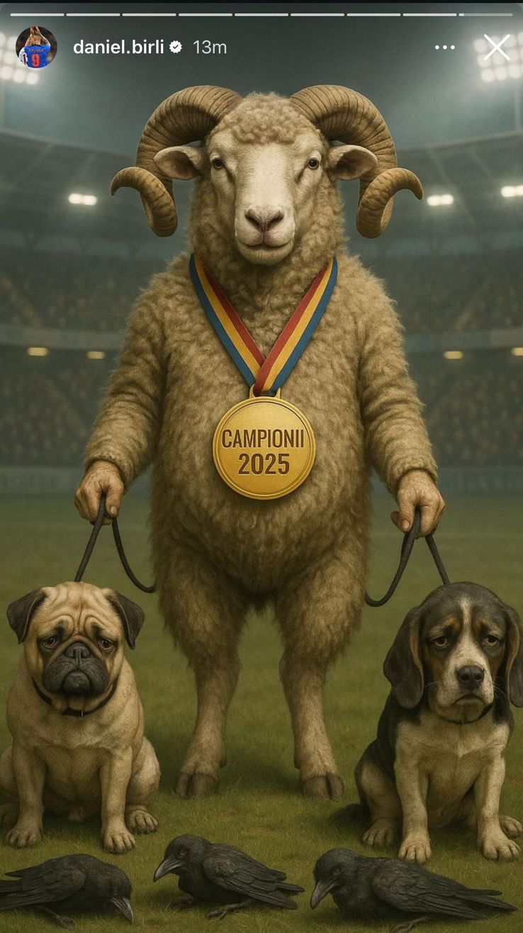 Ce a postat Daniel Bîrligea după ce FCSB a câștigat titlul / Foto. Instagram