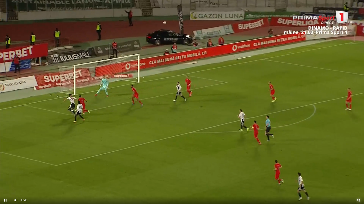 Penalty anulat în U Cluj - FCSB, după sesizarea lui Colțescu de la VAR » Gigi Becali a intervenit imediat la pauză