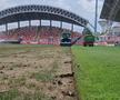 Se schimbă gazonul de pe „Arena Francisc Neuman” / foto: Facebook @Călin Bibarț