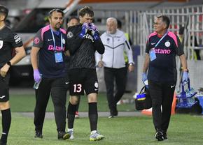 FCSB, dublă schimbare în prima repriză a meciului cu Slobozia » Portarul Popa, comoționat după ciocnirea cu propriul coleg