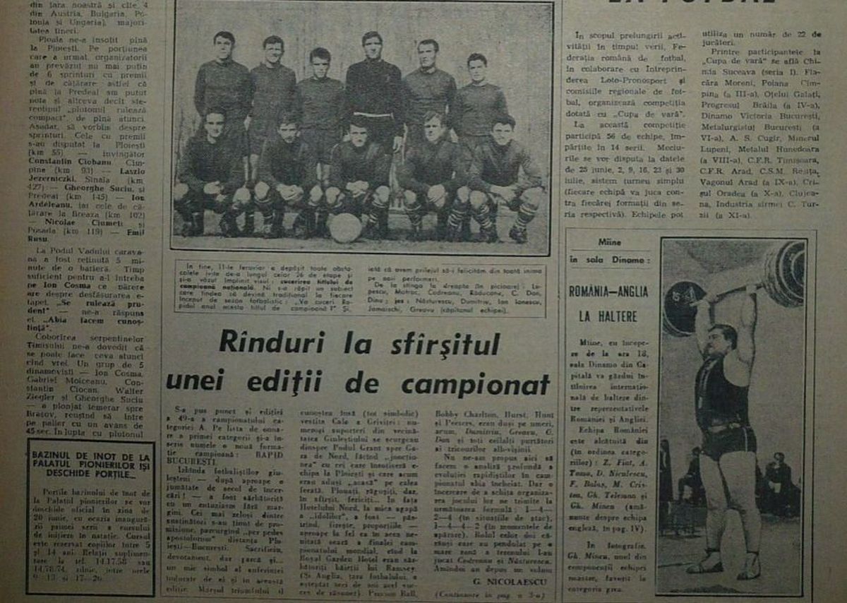 55 de ani de la primul titlu al Rapidului