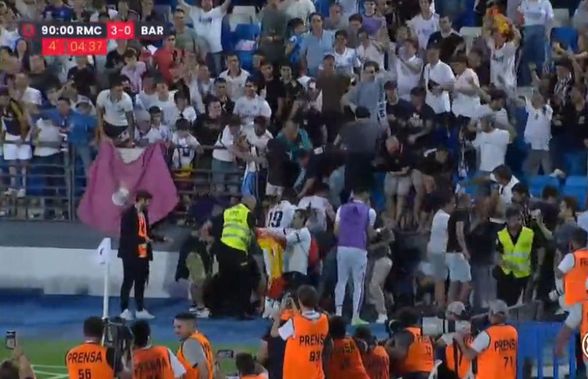 Scene incredibile în mini-Clasico! Real Madrid B elimină Barca B: fanii au căzut cu tribuna când sărbătoreau golul decisiv