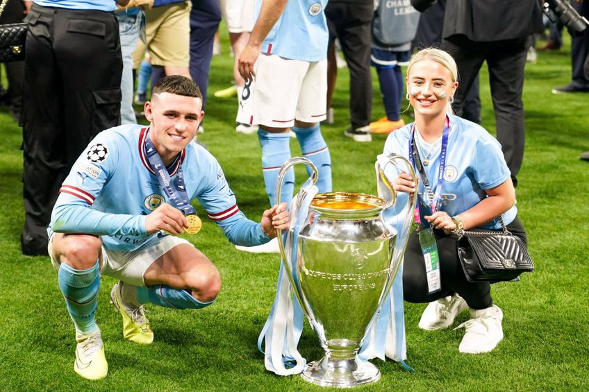 Erling Haaland și iubita sa, după câștigarea Champions League/ foto: Imago Images