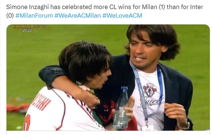 „Simone Inzaghi a sărbătorit mai multe trofee cu AC Milan, decât cu Inter”