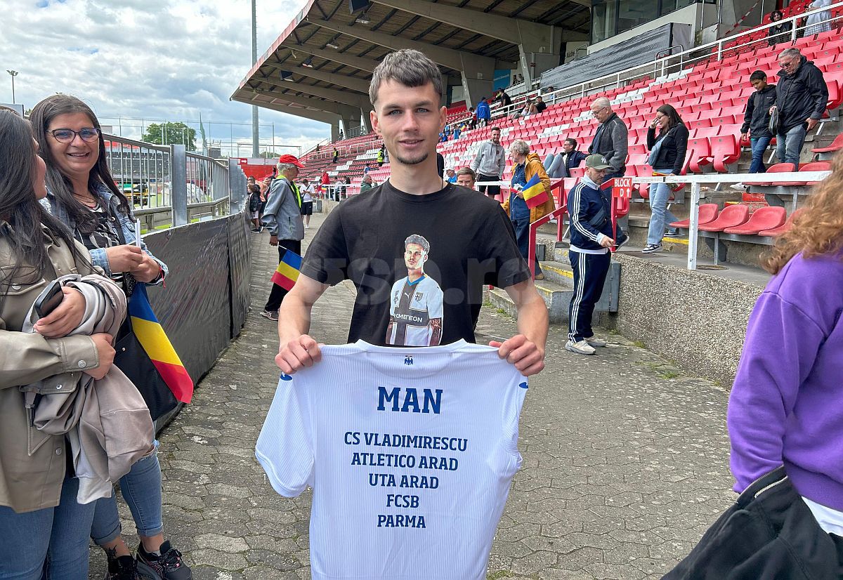 Pasiunea fără limite » Și l-a tatuat pe Dennis Man pe picior, a luat masa cu „tricolorul” și i-a adus un cadou special în cantonament: „E făcut la comandă. Uite!”