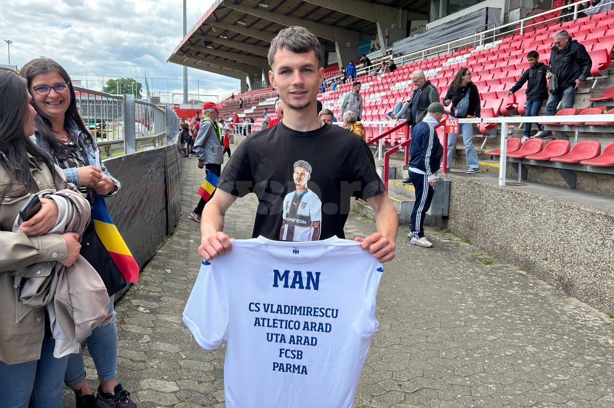 Pasiunea fără limite » Și l-a tatuat pe Dennis Man pe picior, a luat masa cu „tricolorul” și i-a adus un cadou special în cantonament: „E făcut la comandă. Uite!”