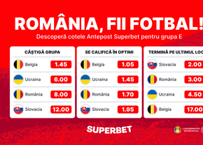 Cote de la 1.02 până la 17.00 pentru grupa noastră de la European. Vezi Anteposturile Superbet!