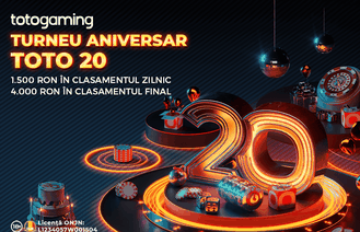Sărbătorim 20 de ani de TotoGaming cu  1.500 RON pe zi la Turneul Aniversar!